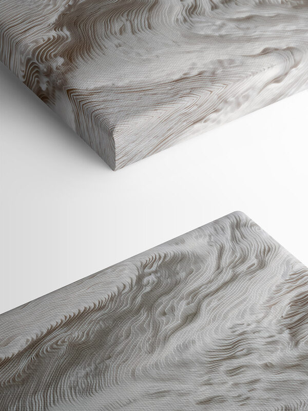 White surface with wavy lines White surface with wavy lines