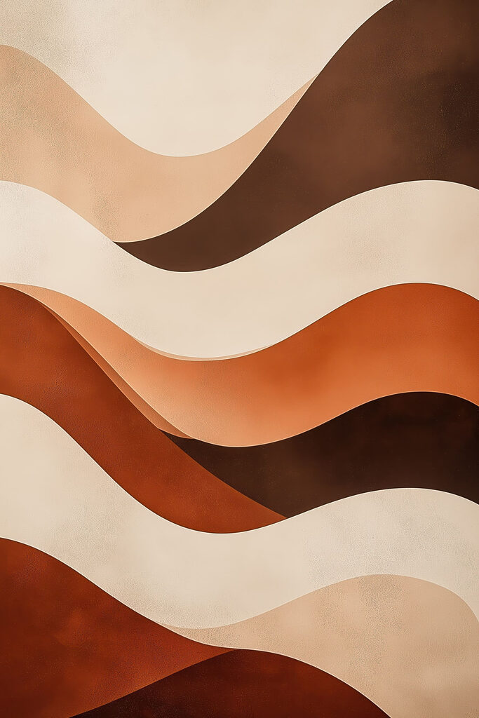 Flowing lines in warm tones