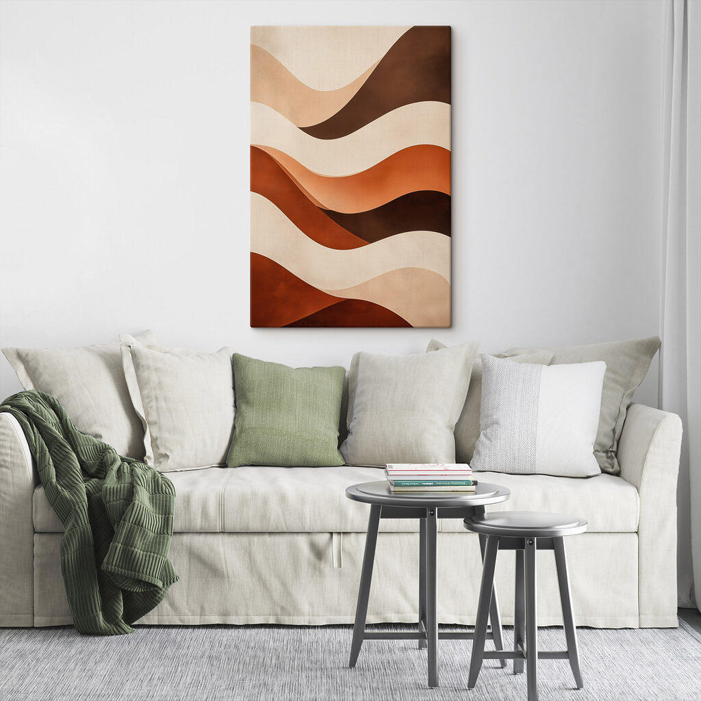 Flowing lines in warm tones