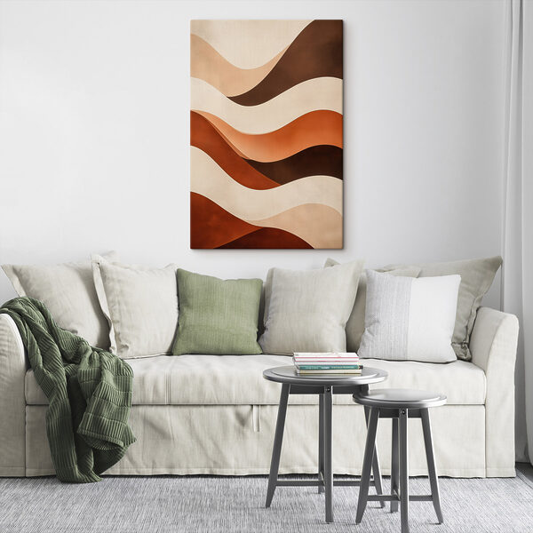 Flowing lines in warm tones