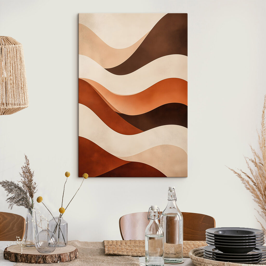 Flowing lines in warm tones
