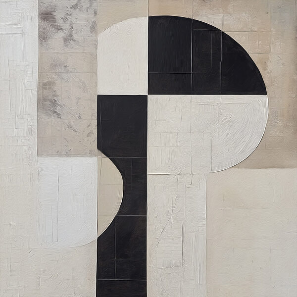 Black and white geometrical design