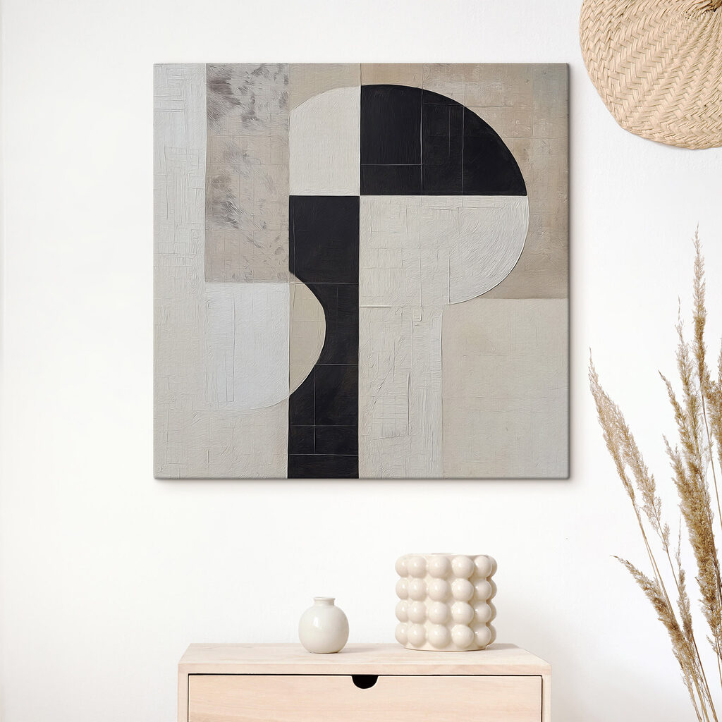 Black and white geometrical design