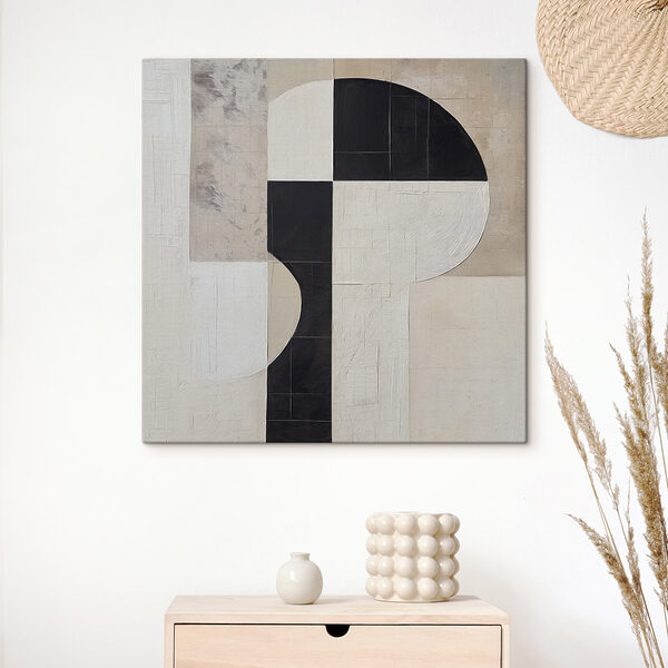 Black and white geometrical design