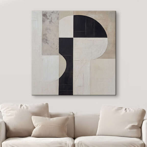 Black and white geometrical design