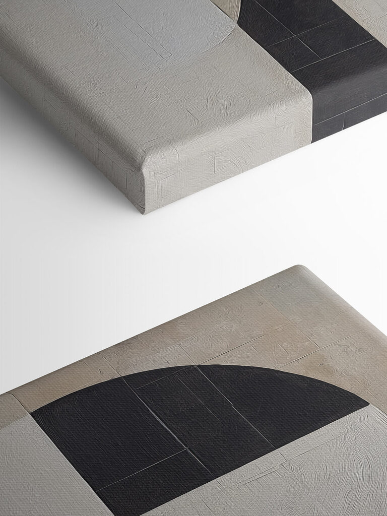 Black and white geometrical design