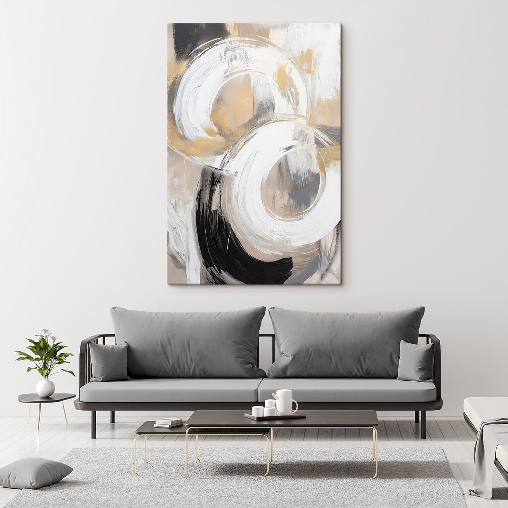 Painting of circles and dots