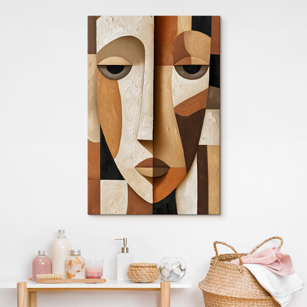 Abstract portrayal of serene expressions