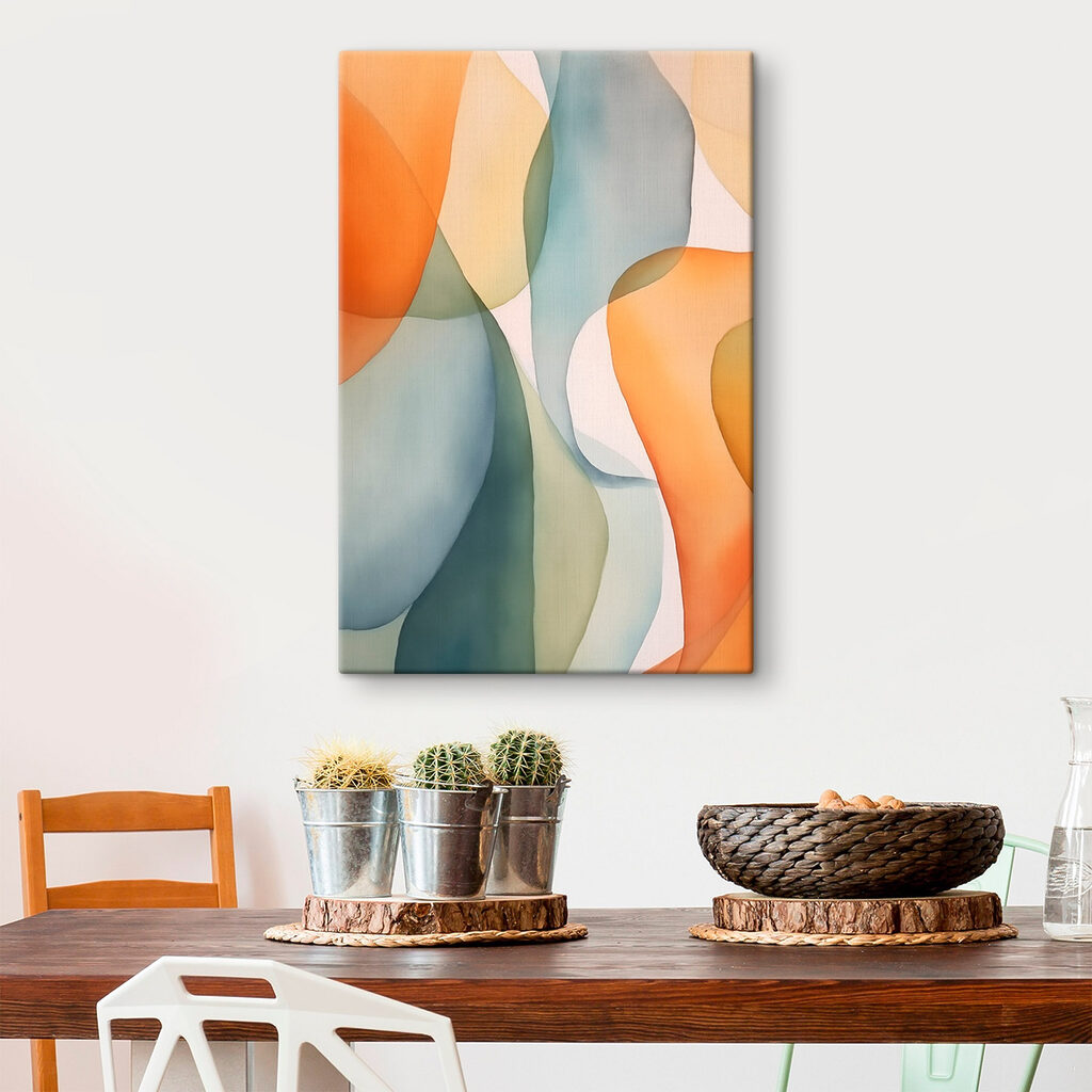 Colorful art with curved lines Colorful art with curved lines