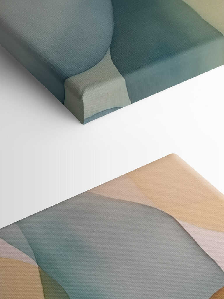Colorful art with curved lines Colorful art with curved lines