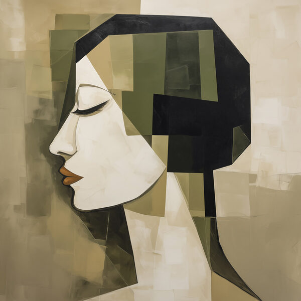 Painting of a woman's face