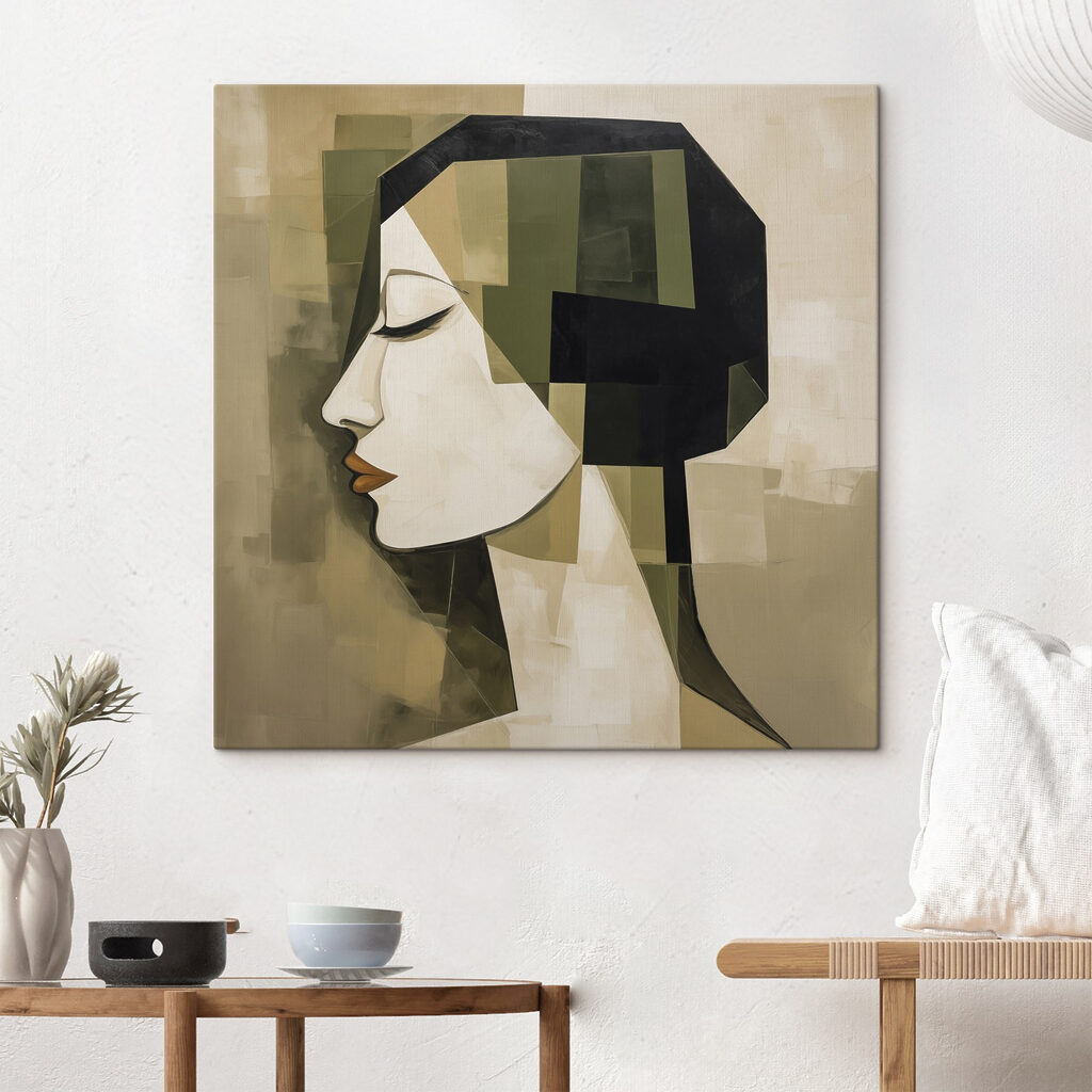 Painting of a woman's face