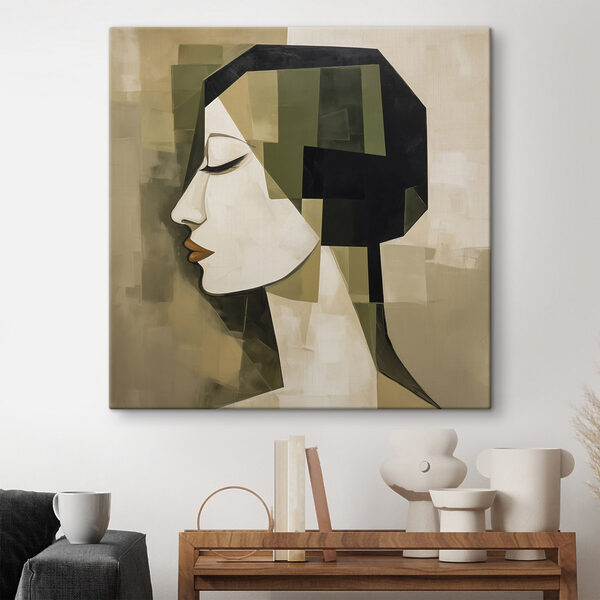 Painting of a woman's face