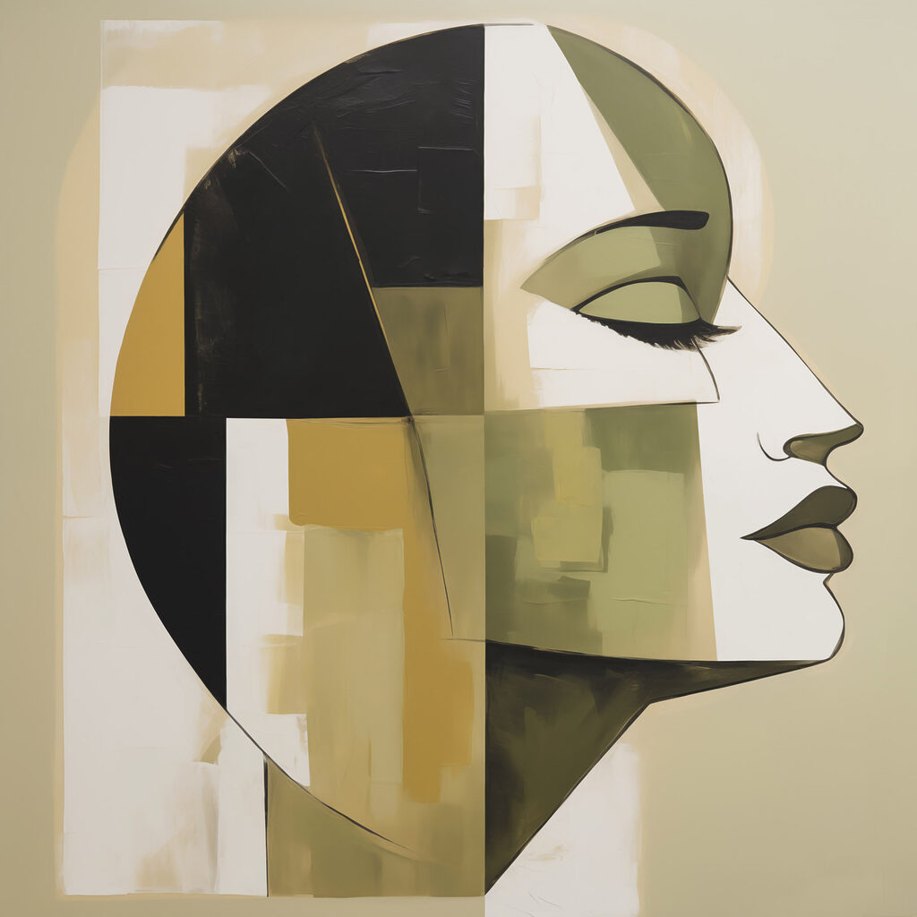 Painting of a woman's face