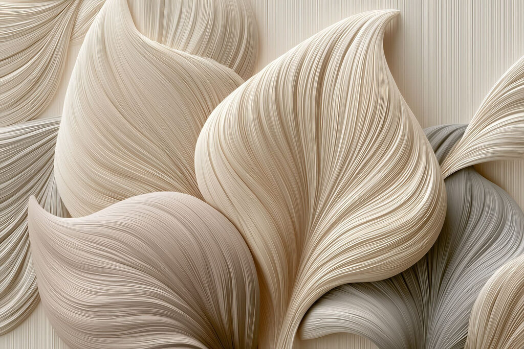 Flowing shapes in soft neutrals Flowing shapes in soft neutrals