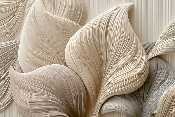 Flowing shapes in soft neutrals Flowing shapes in soft neutrals