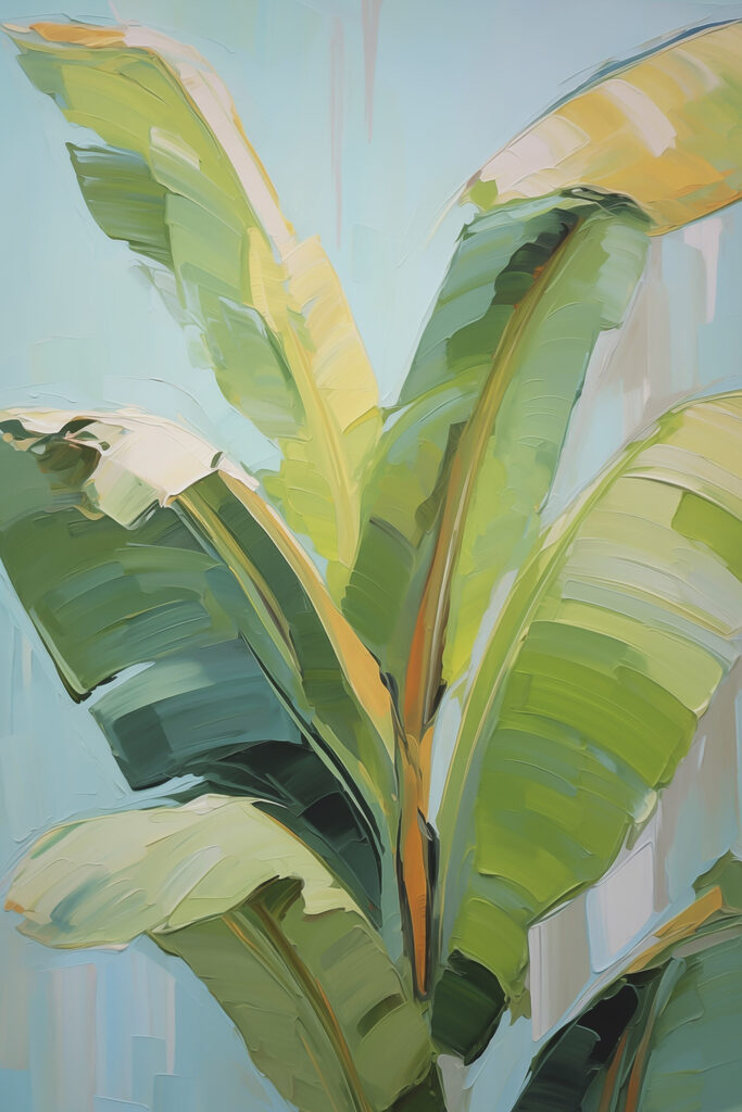 Painting of a banana tree