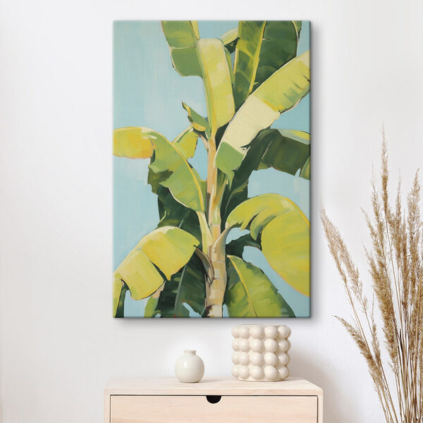 Banana tree with leaves