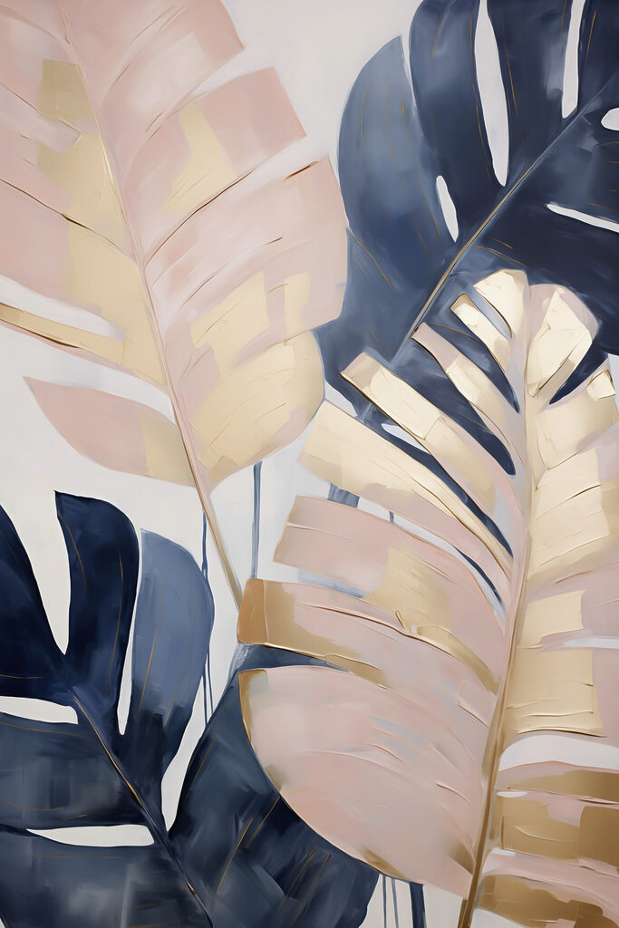 Soft leaves in calming hues