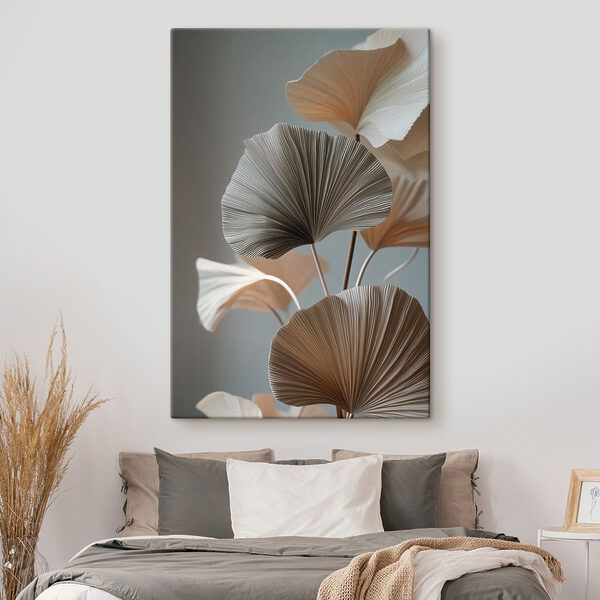 Delicate paper leaves in soft hues