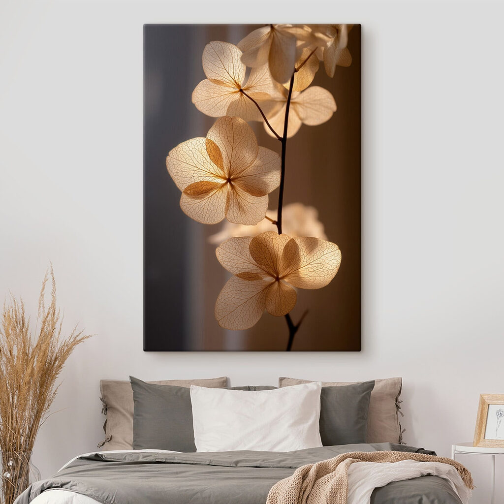 Delicate petals catching soft light