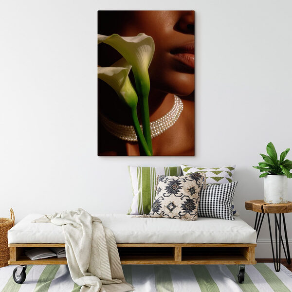 Elegant beauty with floral accents
