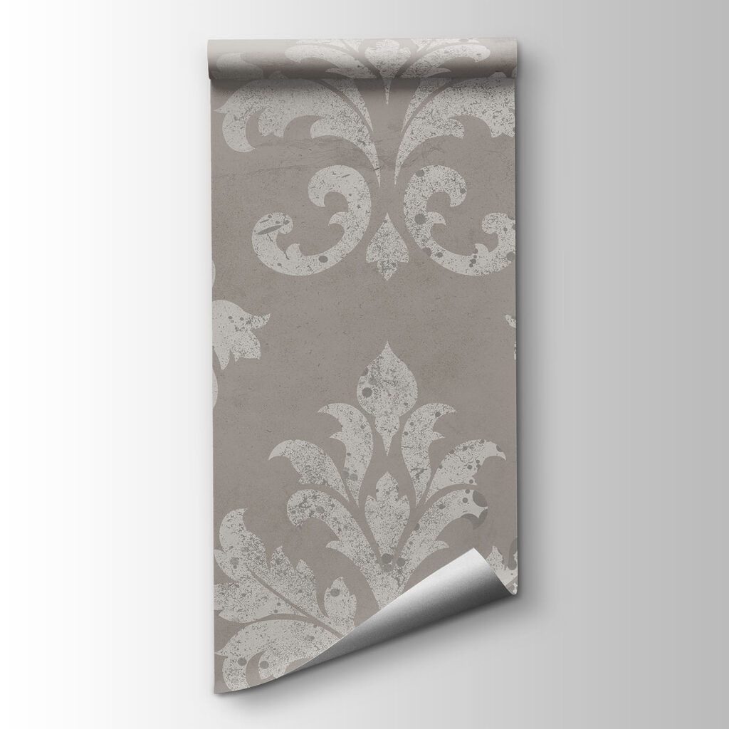 Wallpaper with white fleur-de-lis