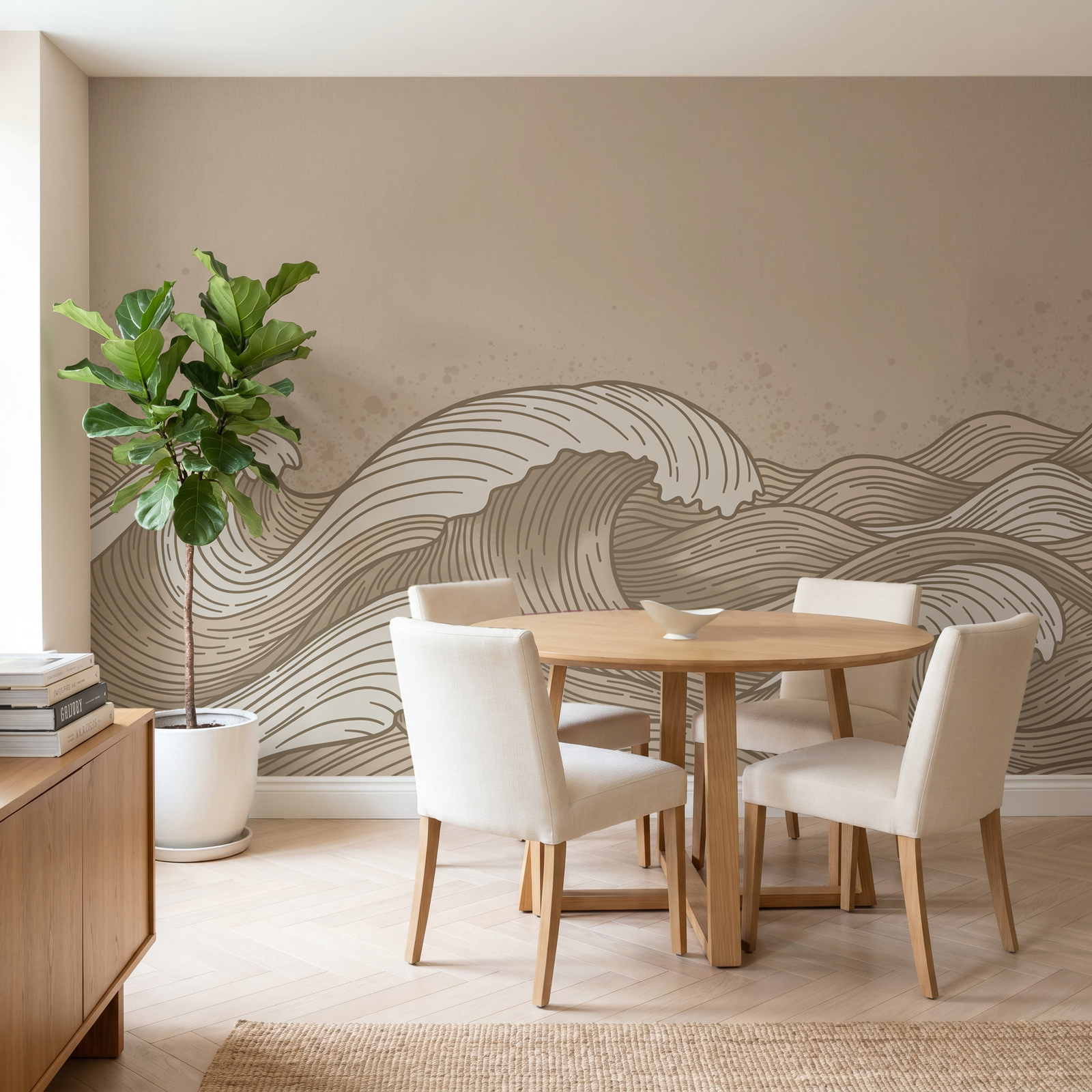 Dessin représentant des vagues en mer Dessin représentant des vagues en mer