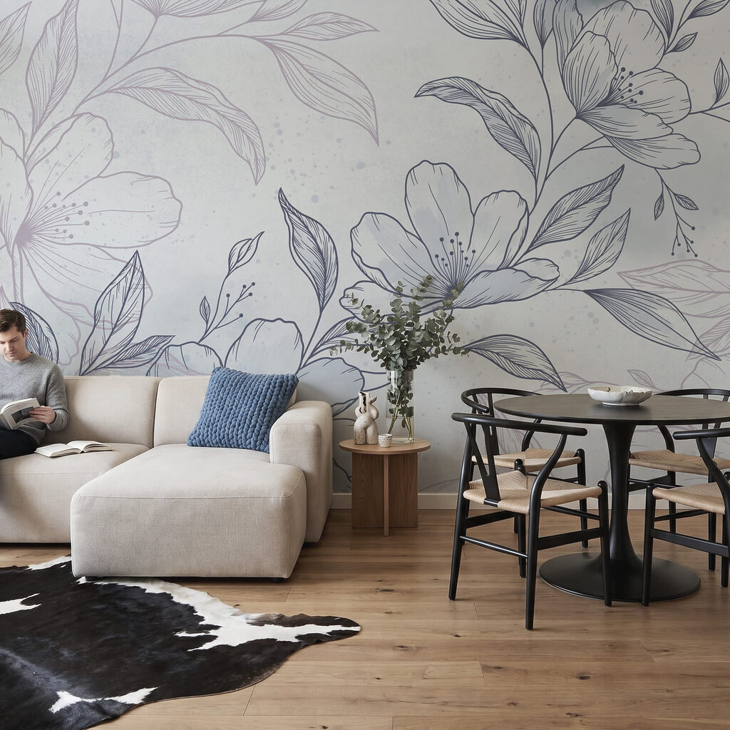 Dessin de fleurs et de feuilles