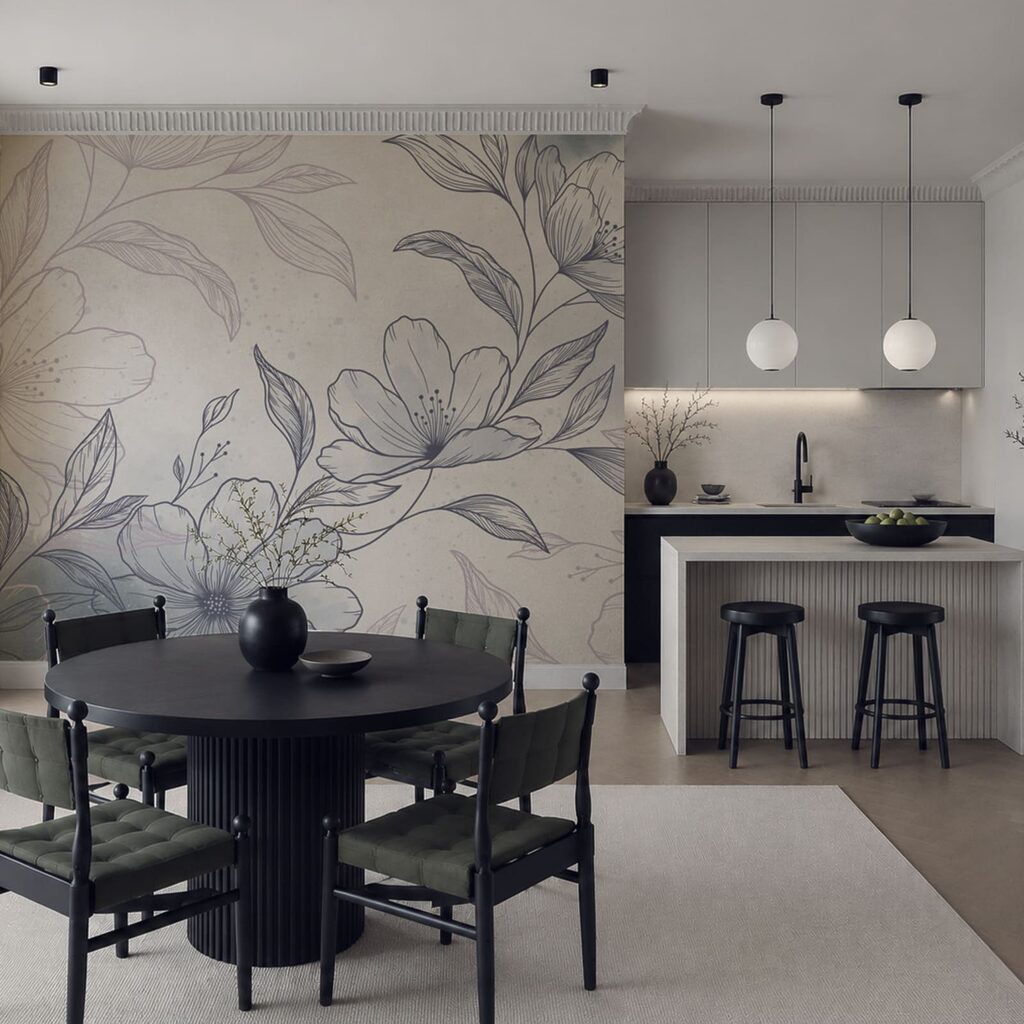 Dessin de fleurs et de feuilles