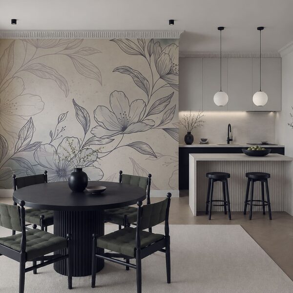 Dessin de fleurs et de feuilles