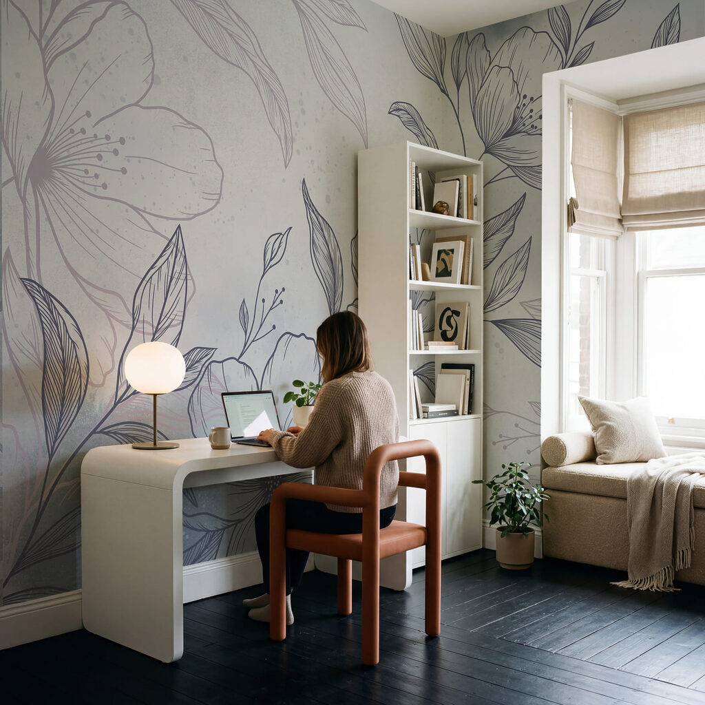 Dessin de fleurs et de feuilles