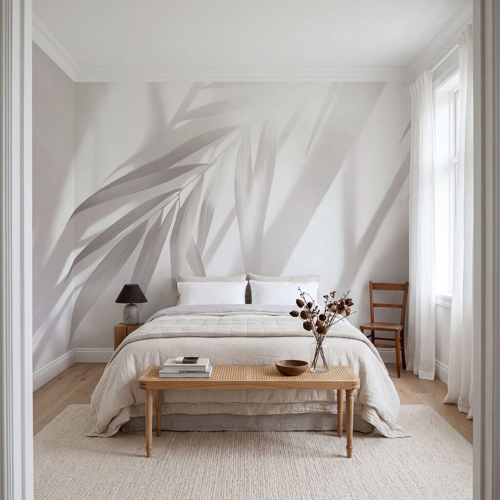Les ombres douces des feuilles à la lumière du jour Les ombres douces des feuilles à la lumière du jour