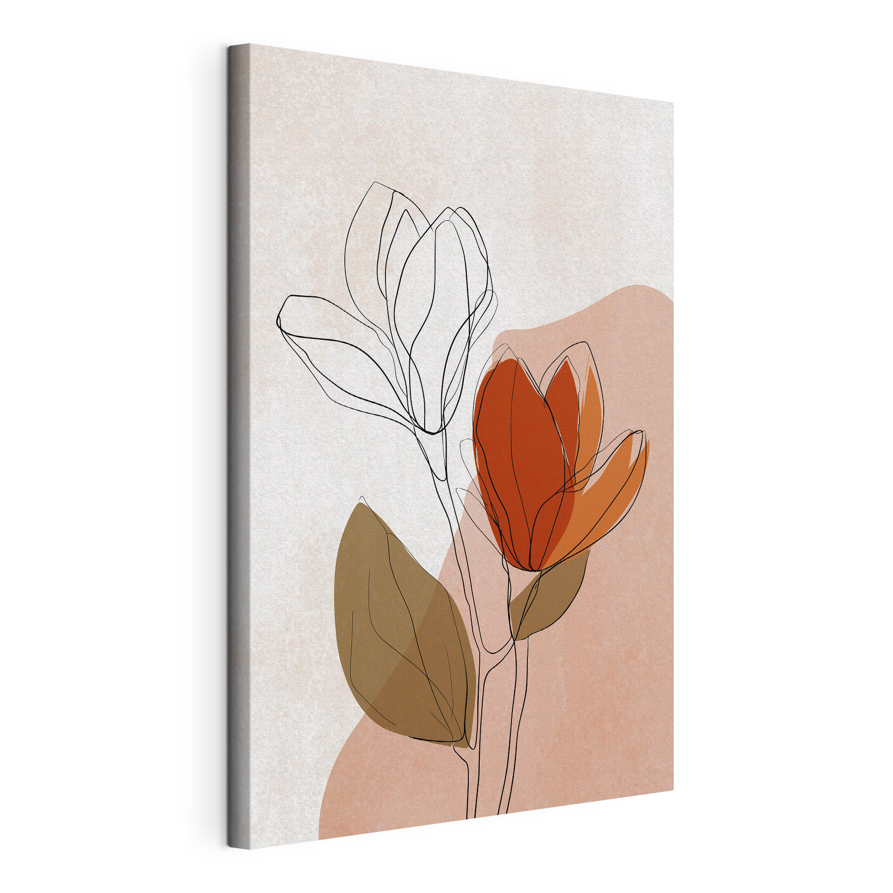 Drawing of flowers with leaves Drawing of flowers with leaves