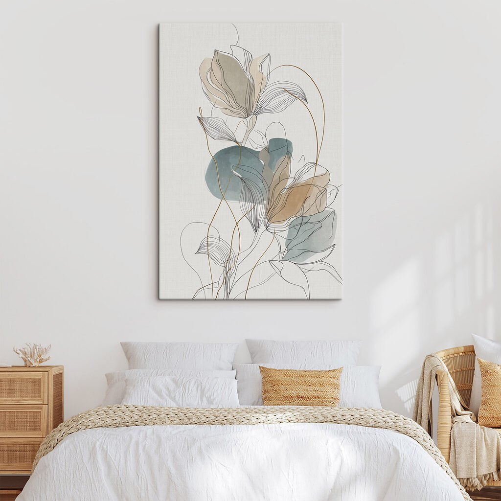 Ethereal floral line art design Ethereal floral line art design