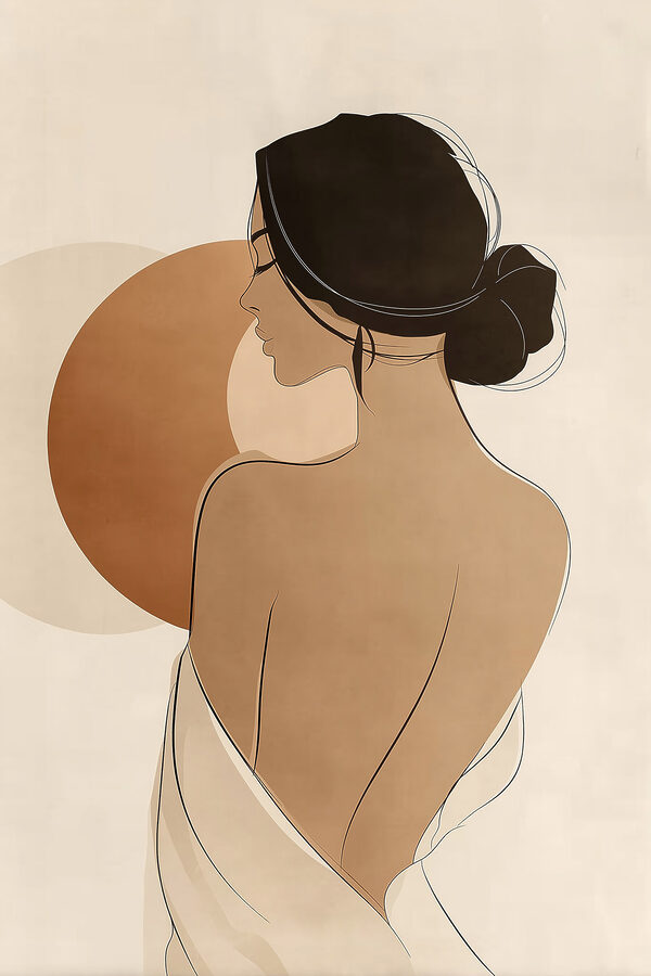Woman with her back turned Woman with her back turned