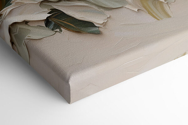 Painting of leaves on a white surface Painting of leaves on a white surface