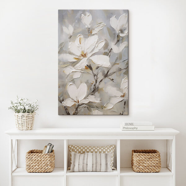 Painting of white flowers Painting of white flowers