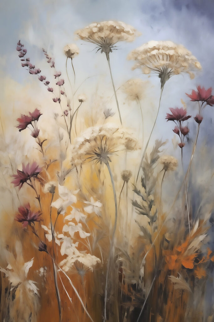 Painting of flowers and plants Painting of flowers and plants