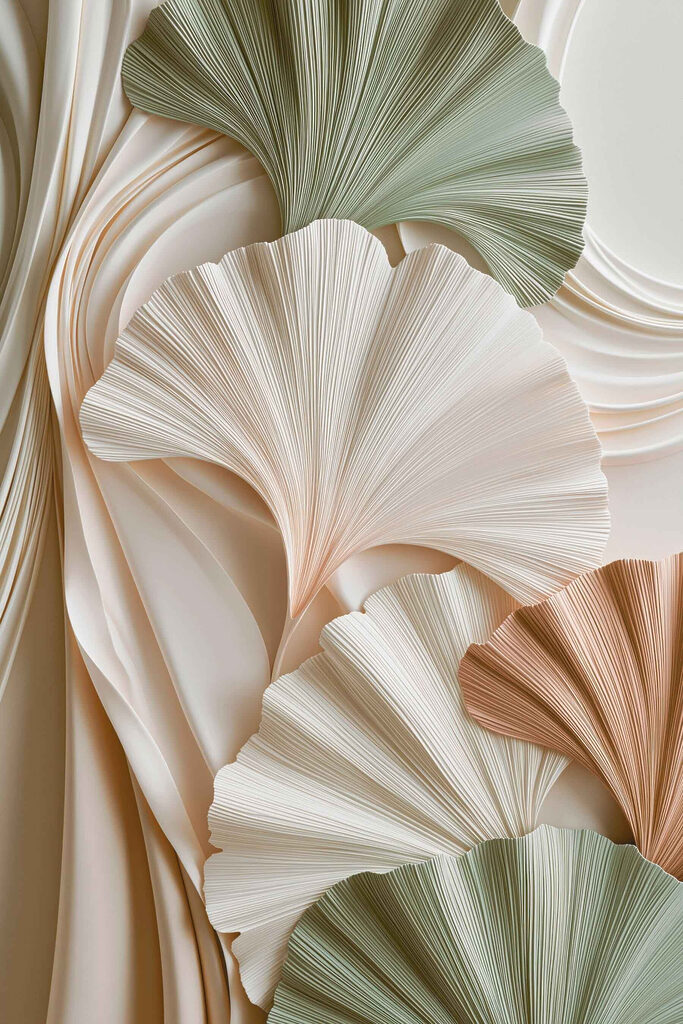 Soft folds in soothing earth tones Soft folds in soothing earth tones