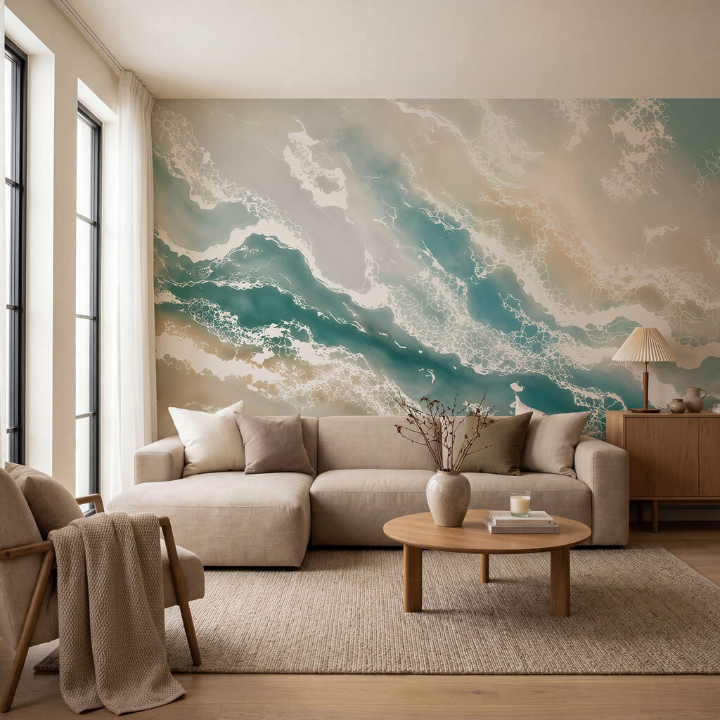 Des nuages bleus et blancs