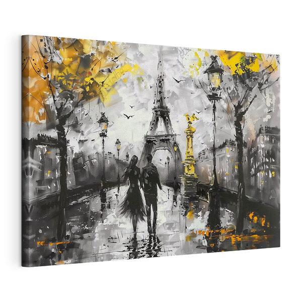 Couple se promenant dans l'art parisien Tableaux Couple se promenant dans l'art parisien