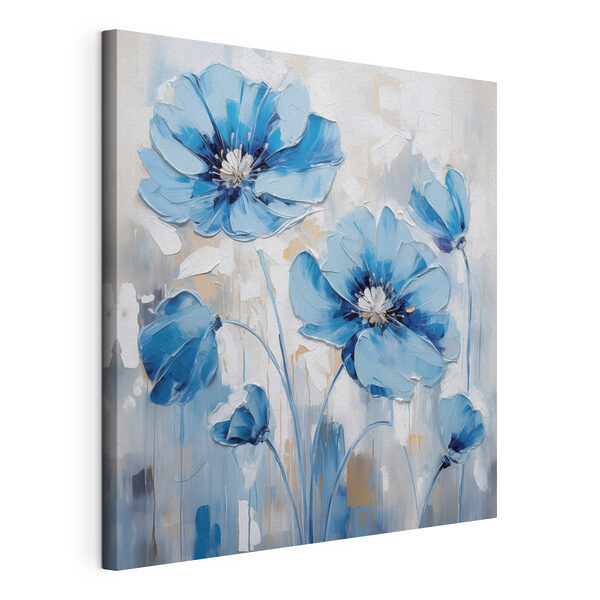 Tableaux Tableaux Peinture de fleurs bleues (UGS : s41597)