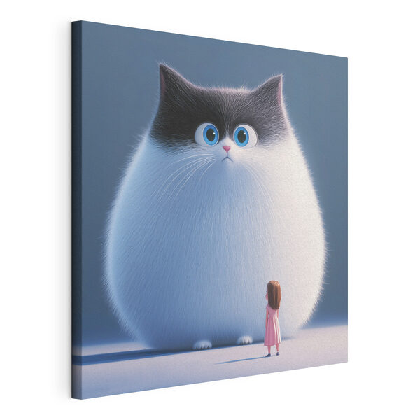 Tableaux Caricature d'un chat regardant une petite fille (UGS : s41974) Tableaux Tableaux Caricature d'un chat regardant une petite fille (UGS : s41974)