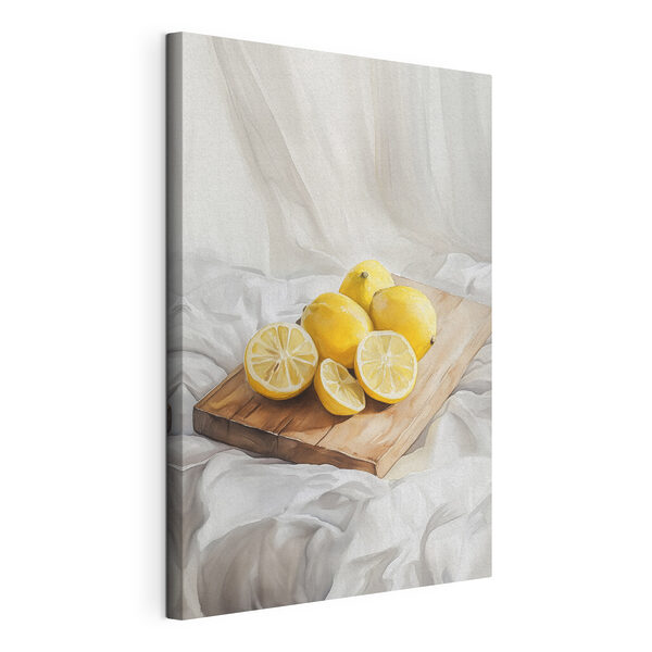 Tableaux Groupe de citrons sur une planche à découper