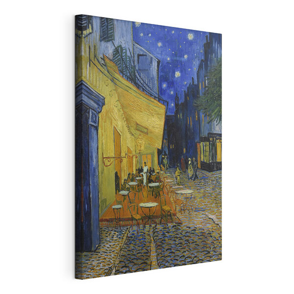 Tableaux Peinture d'une rue avec des tables et des chaises