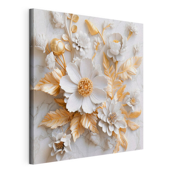 Élégant motif floral en crème et beige Tableaux Élégant motif floral en crème et beige