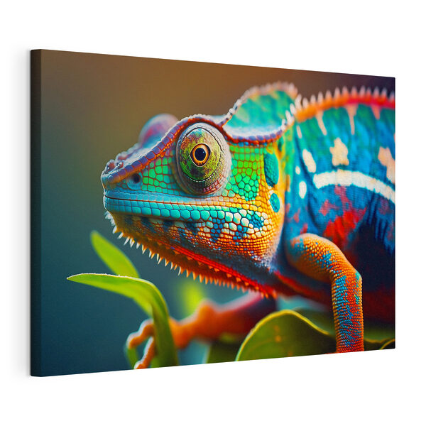 Tableaux Lézard coloré sur une feuille