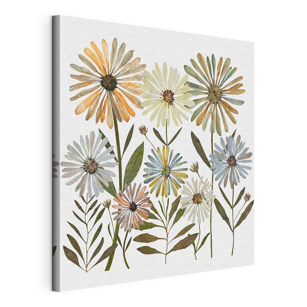 Group of flowers with leaves