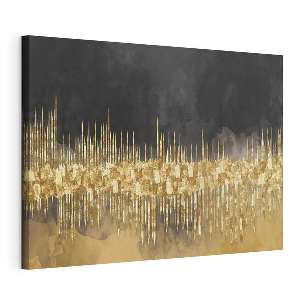 Paysage urbain abstrait dans des teintes chatoyantes Tableaux Paysage urbain abstrait dans des teintes chatoyantes